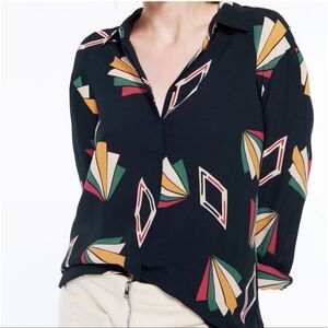 Ba&sh Vool Button Down Blouse S